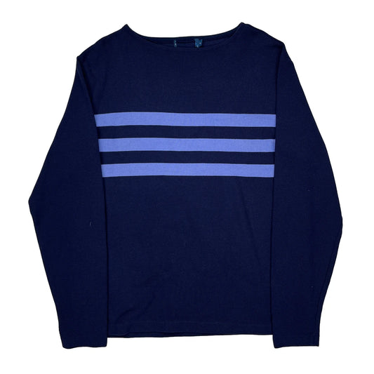 Polo By Ralph Lauren Striped Sweater - Large Blue Cotton