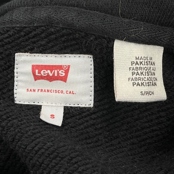 Levis Graphic Hoodie - Small Black Cotton Blend