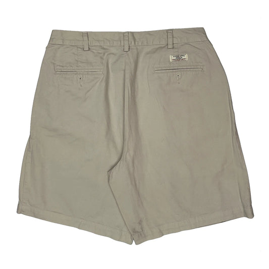 Polo By Ralph Lauren Pleated Chino Shorts - 32W 9L Beige Cotton