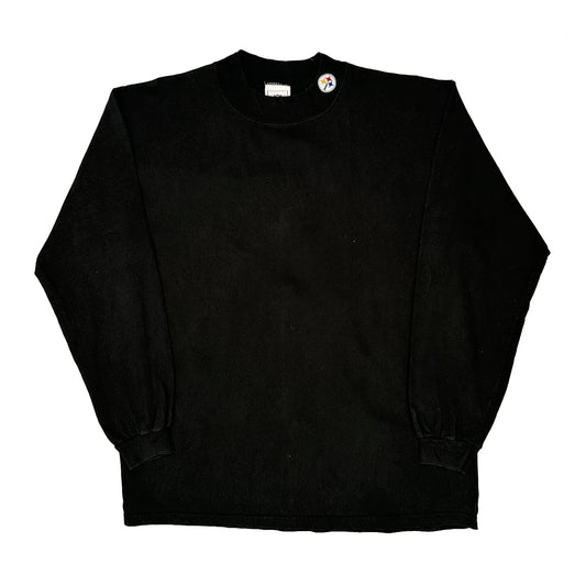 Vintage Steelers Nfl Long Sleeve T-Shirt - Large Black Cotton