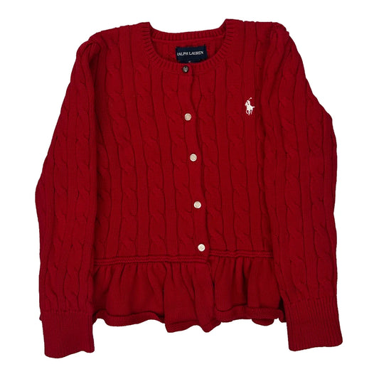 Age 5 Ralph Lauren Cardigan - 2XS Red Cotton