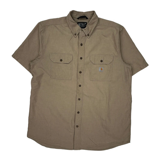 Carhartt Short Sleeve Shirt - XL Beige Cotton