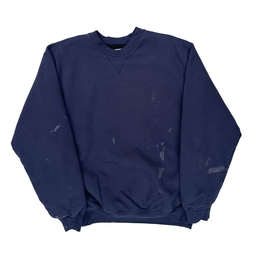 Carhartt Sweatshirt - Large Navy Cotton