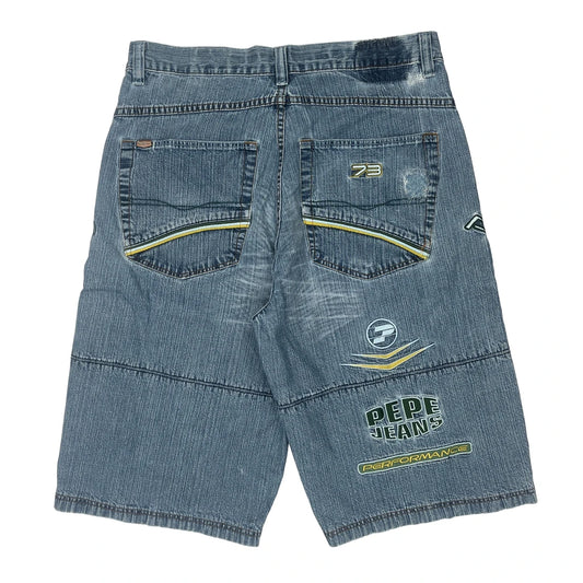 Pepe Jeans Baggy Denim Shorts - 33W 14L Light Wash Denim