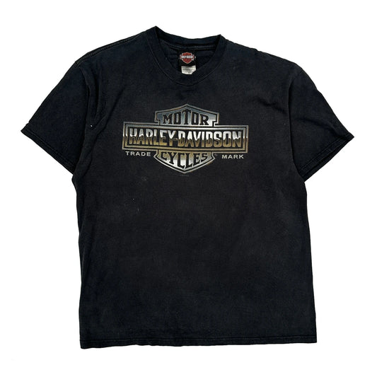 Harley Davidson Graphic T-Shirt - XL Black Cotton