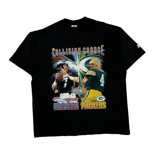 Denver Broncos Vs Green Bay Packers Starter Nfl T-Shirt - XL Black Cotton
