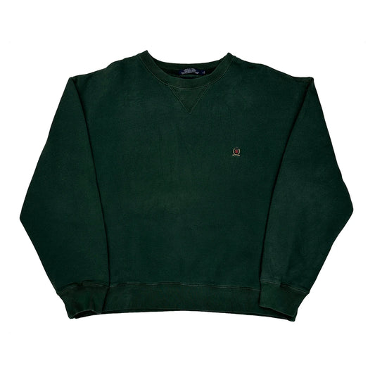 Tommy Hilfiger Sweatshirt - Large Green Cotton Blend