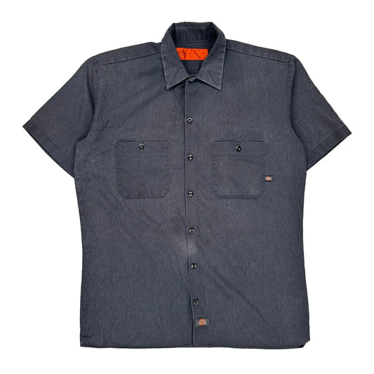 Dickies Short Sleeve Shirt - Medium Grey Cotton Blend