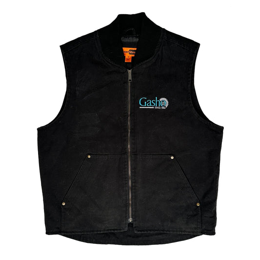Corner Stone Gilet - Medium Black Cotton