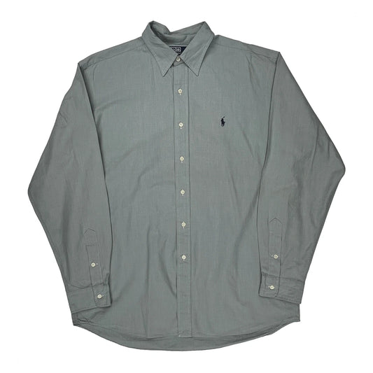 Polo By Ralph Lauren Shirt - Large Gray Cotton