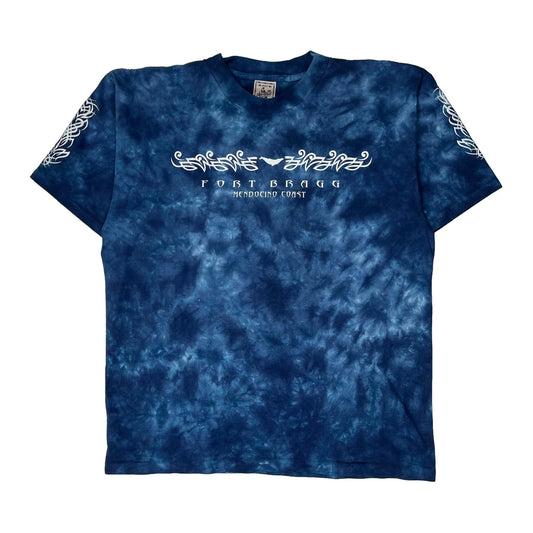 Fort Bragg Mendocino Coast Alore Tie-Dye T-Shirt - XL Blue Cotton