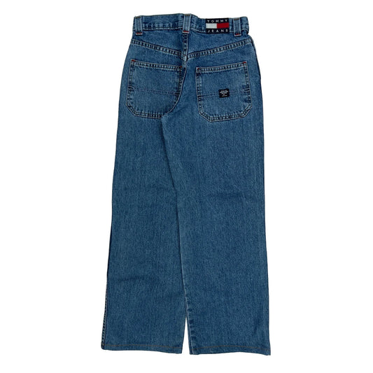 Vintage Tommy Jeans Wide Leg Jeans - 24W UK 6 Blue Denim