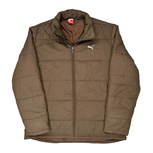 Quilted Puma Puffer - XL Brown Polyester