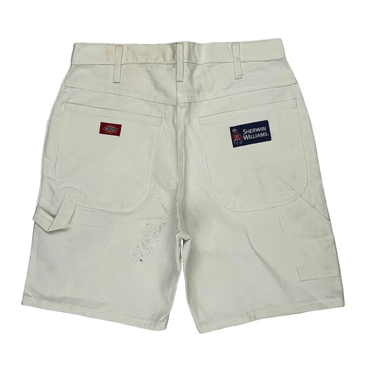 Dickies Carpenter Shorts - 32W 9L White Cotton