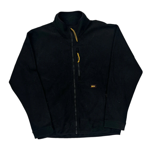 Vintage Rei Fleece Jacket - Medium Black Polyester
