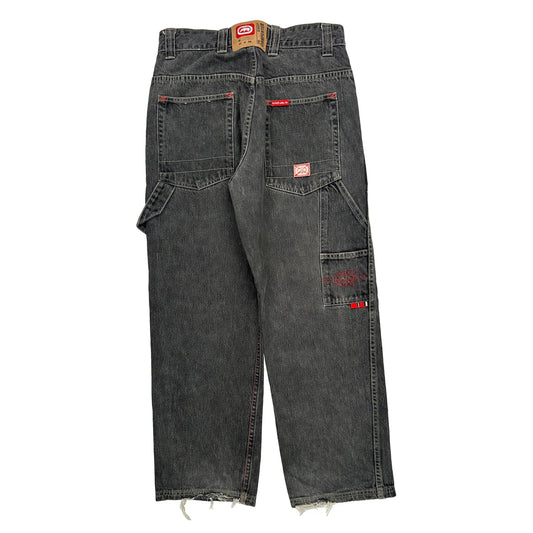 Ecko Unltd Double Knee Carpenter Jeans - 31W 28L Grey Cotton