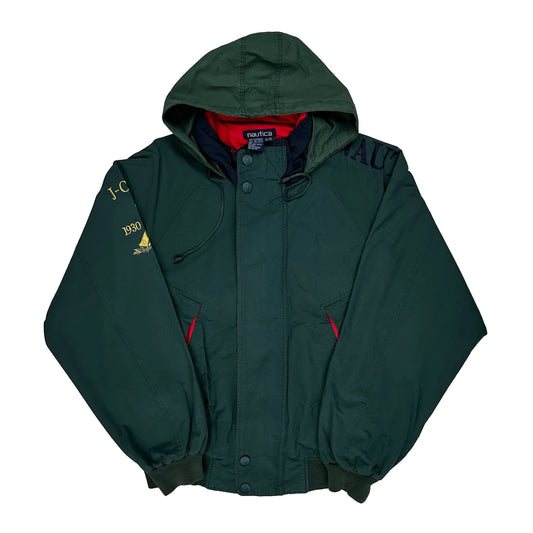 J-Class 1930 Nautica Spellout Jacket - XL Green Cotton