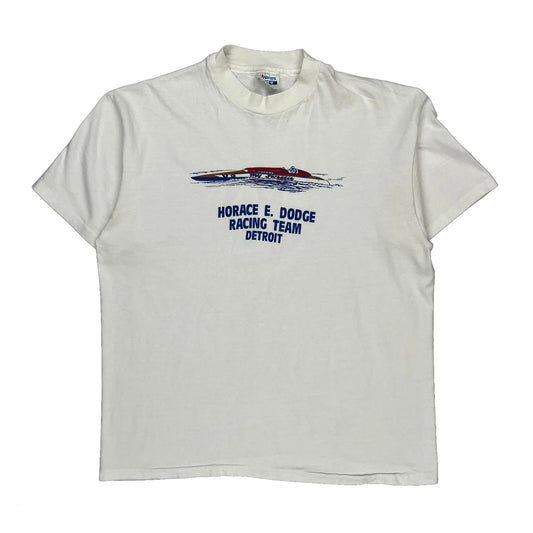 Racing Team Hanes Graphic T-Shirt - XL White Cotton