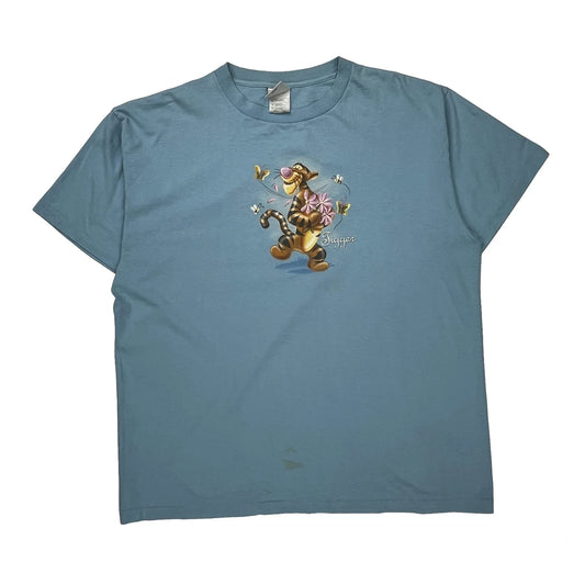 Disney Cartoon T-Shirt - XL Blue Cotton
