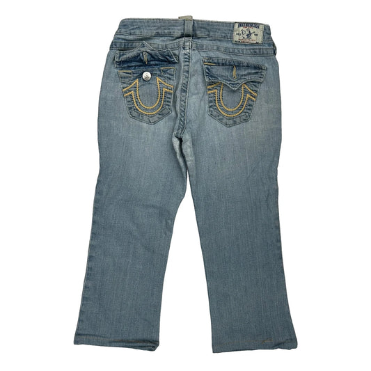 True Religion Boot Cut Jeans - 27W UK 6 Light Wash Denim
