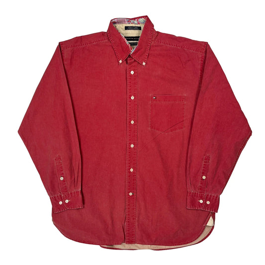 Tommy Hilfiger Shirt - Large Red Cotton