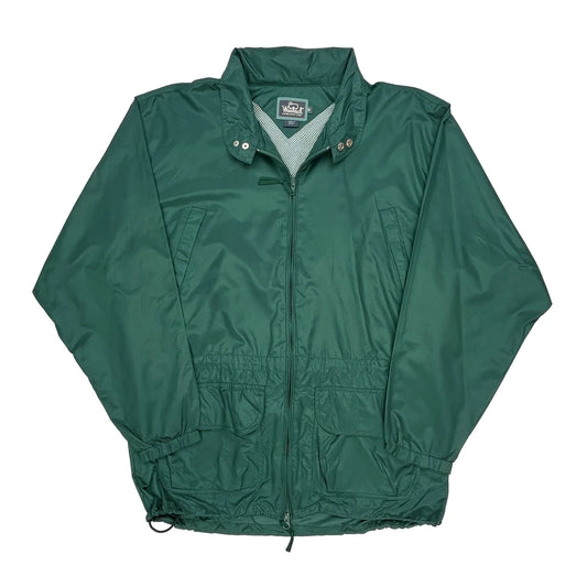 Vintage Woolrich Windbreaker - XL Green Polyester