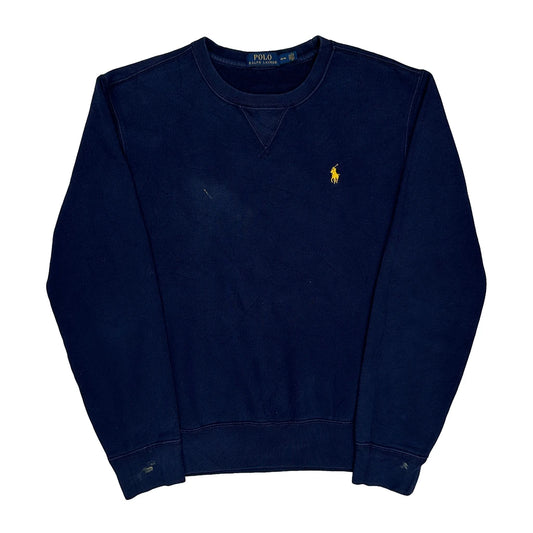 Vintage Polo By Ralph Lauren Sweatshirt - Medium Navy Cotton