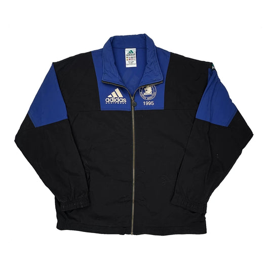 Boston Marathon 1995 Adidas Equipment Graphic Track Jacket - XL Black Polyester