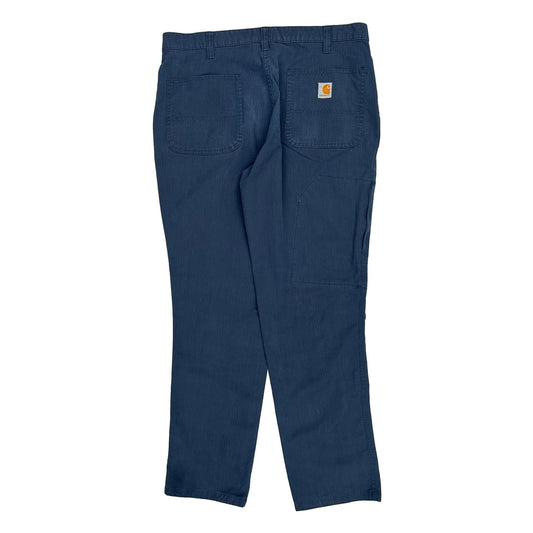 Carhartt Carpenter Trousers - 35W 32L Blue Polyester Blend