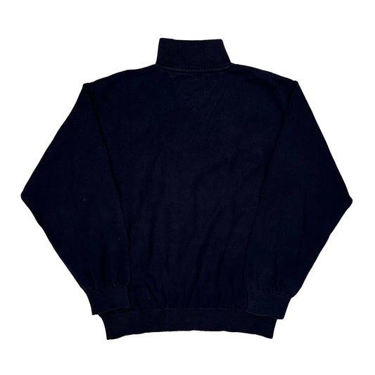 Vintage Tommy Hilfiger 1/4 Zip - Large Navy Cotton