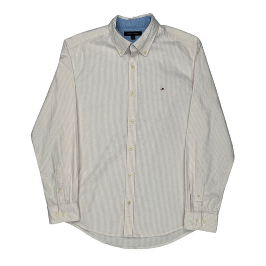 Tommy Hilfiger Striped Shirt - Large White Cotton