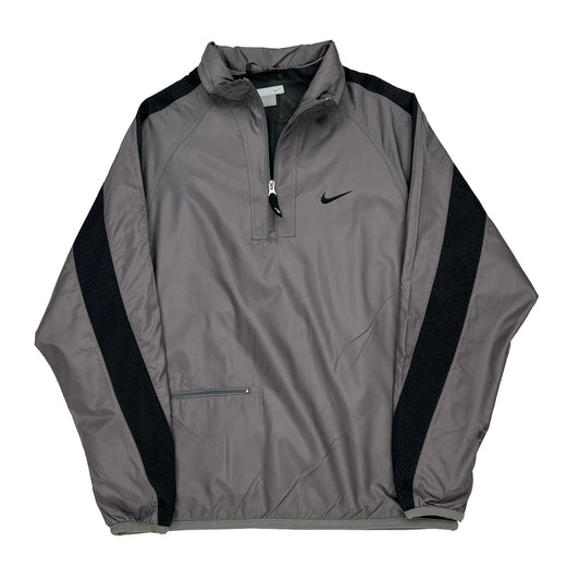 Nike Windbreaker - Large Grey Polyester