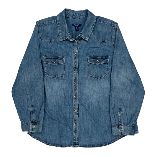 Old Navy Denim Shirt - 2XL Blue Denim