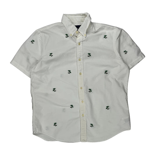 Ralph Lauren Short Sleeve Shirt - Large White Cotton