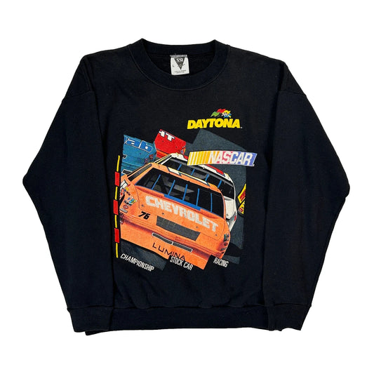 Daytona Nascar Nascar Sweatshirt - Large Black Cotton