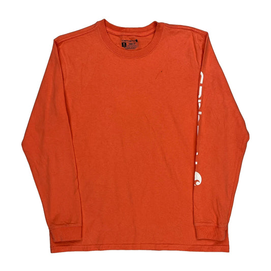 Carhartt Long Sleeve T-Shirt - Medium Orange Cotton