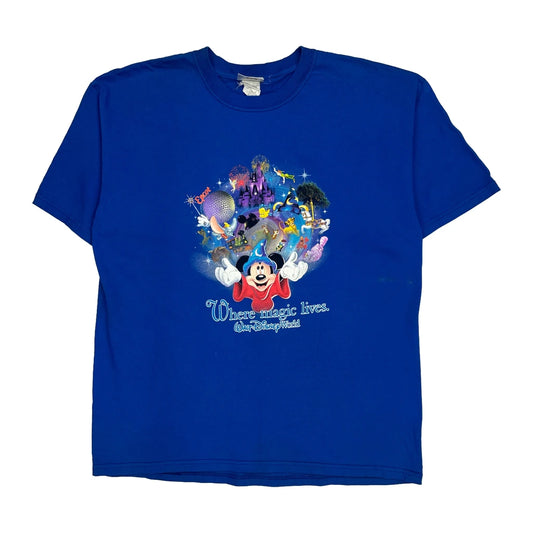 Disney T-Shirt - XL Blue Cotton