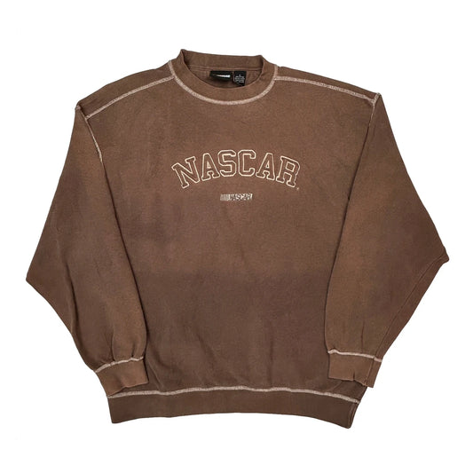 Nascar Sweatshirt - XL Brown Cotton Blend