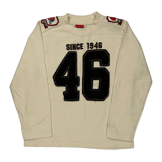 Age 7 Nfl Football Football Jersey - Small Cream Cotton