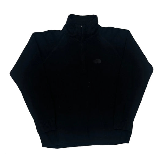The North Face 1/4 Zip - Large Black Polyester