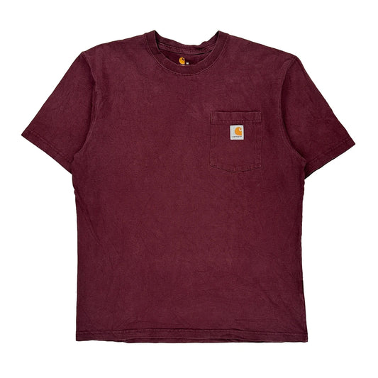 Original Fit Carhartt T-Shirt - Medium Burgundy Cotton