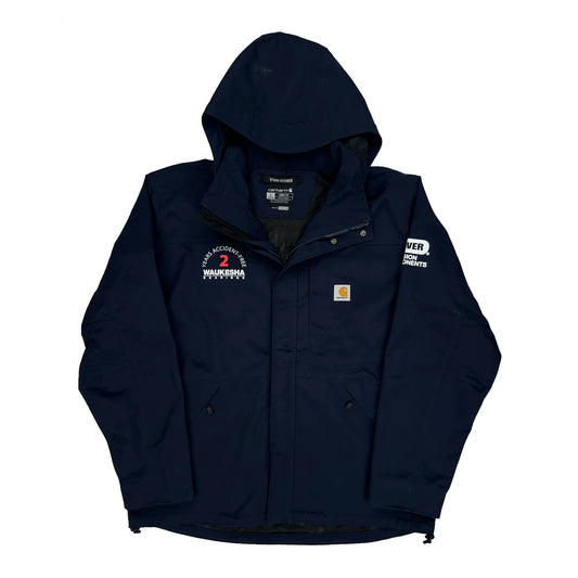 2 Years Accident-Free Carhartt Waterproof Jacket - Large Navy Polyester