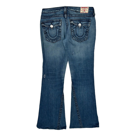 True Religion Boot Cut Jeans - 34W UK 12 Blue Denim