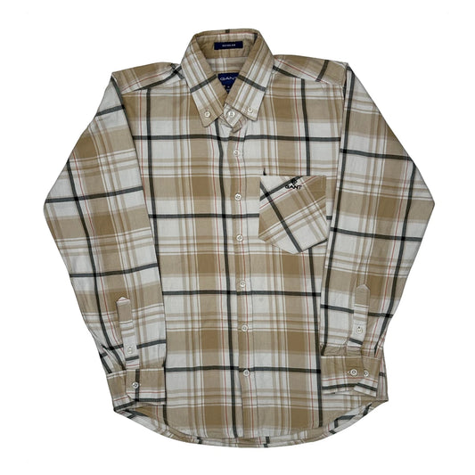 Gant Checked Shirt - Medium Beige Cotton