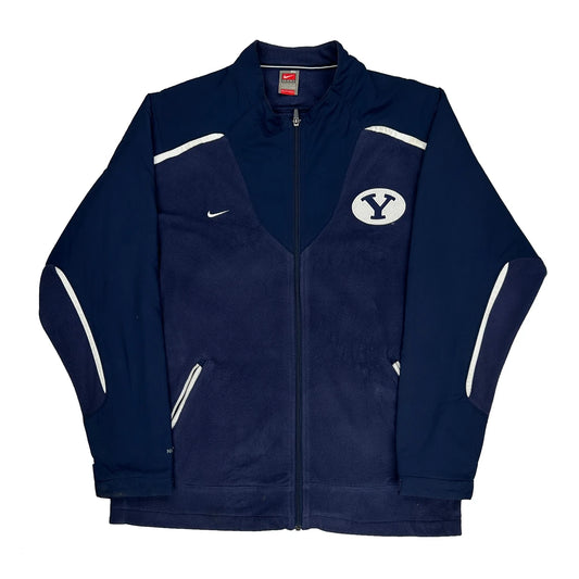 Brigham Young University Nike College Fleece Jacket - XL Navy Polyester