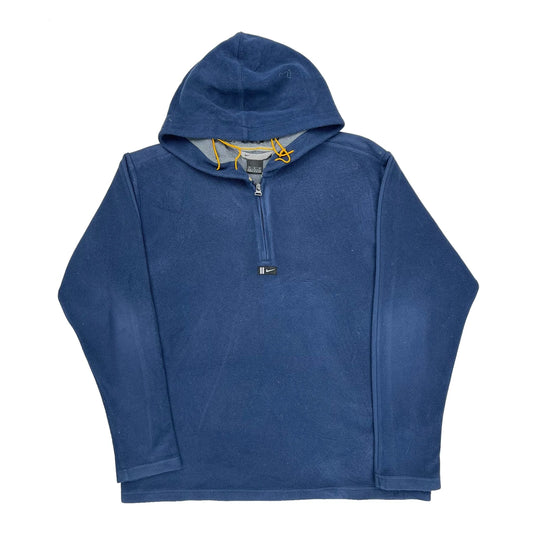 Vintage Nike Hoodie - Medium Blue Polyester