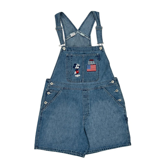Usa Disney Cartoon Dungarees - Large Blue Denim