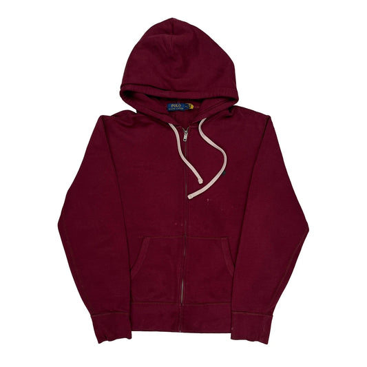 Polo By Ralph Lauren Hoodie - Medium Burgundy Cotton