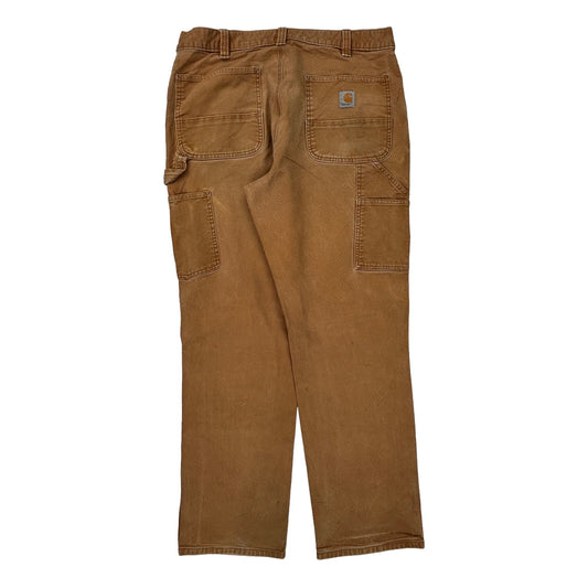 Carhartt Double Knee Carpenter Trousers - 34W 34L Brown Cotton