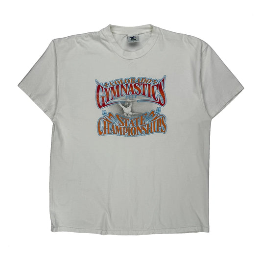 Colorado Gymnastics State Championships Tlc Graphic T-Shirt - XL White Cotton